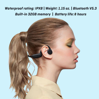 Bone Conduction Headphone Swimming Neckband Headband Earphones Wireless with 8G 16G 32G Mp3 Player