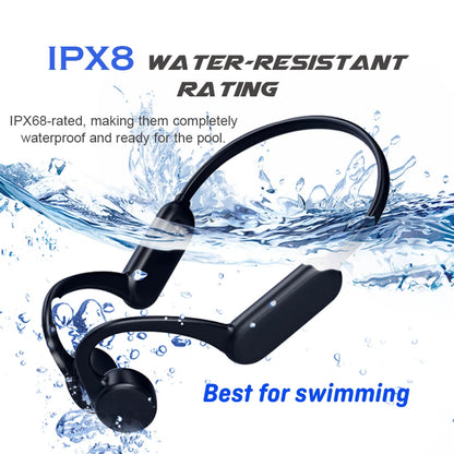Bone Conduction Headphone Swimming Neckband Headband Earphones Wireless with 8G 16G 32G Mp3 Player