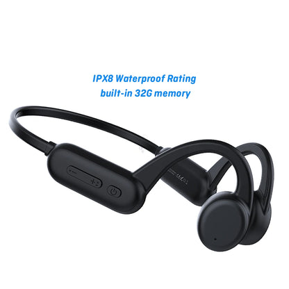 Bone Conduction Headphone Swimming Neckband Headband Earphones Wireless with 8G 16G 32G Mp3 Player