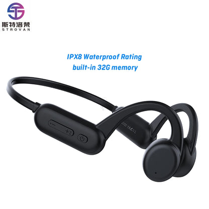 Bone Conduction Headphone Swimming Neckband Headband Earphones Wireless with 8G 16G 32G Mp3 Player